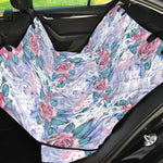 White Fairy Rose Unicorn Pattern Print Pet Car Back Seat Cover