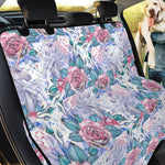 White Fairy Rose Unicorn Pattern Print Pet Car Back Seat Cover
