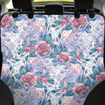 White Fairy Rose Unicorn Pattern Print Pet Car Back Seat Cover