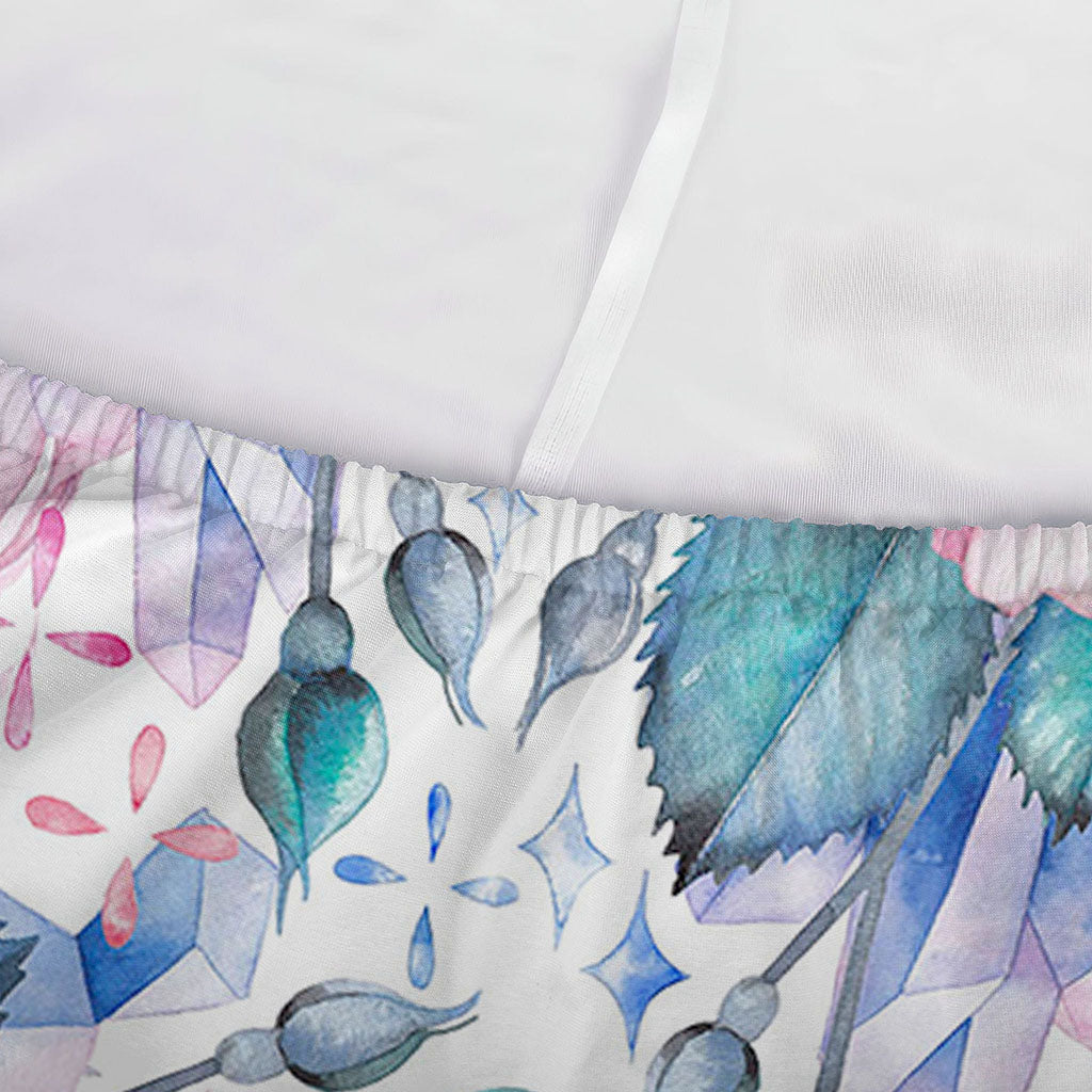 White Fairy Rose Unicorn Pattern Print Sofa Cover