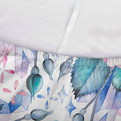 White Fairy Rose Unicorn Pattern Print Sofa Cover