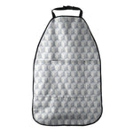 White Geometric Cube Shape Pattern Print Car Seat Organizers