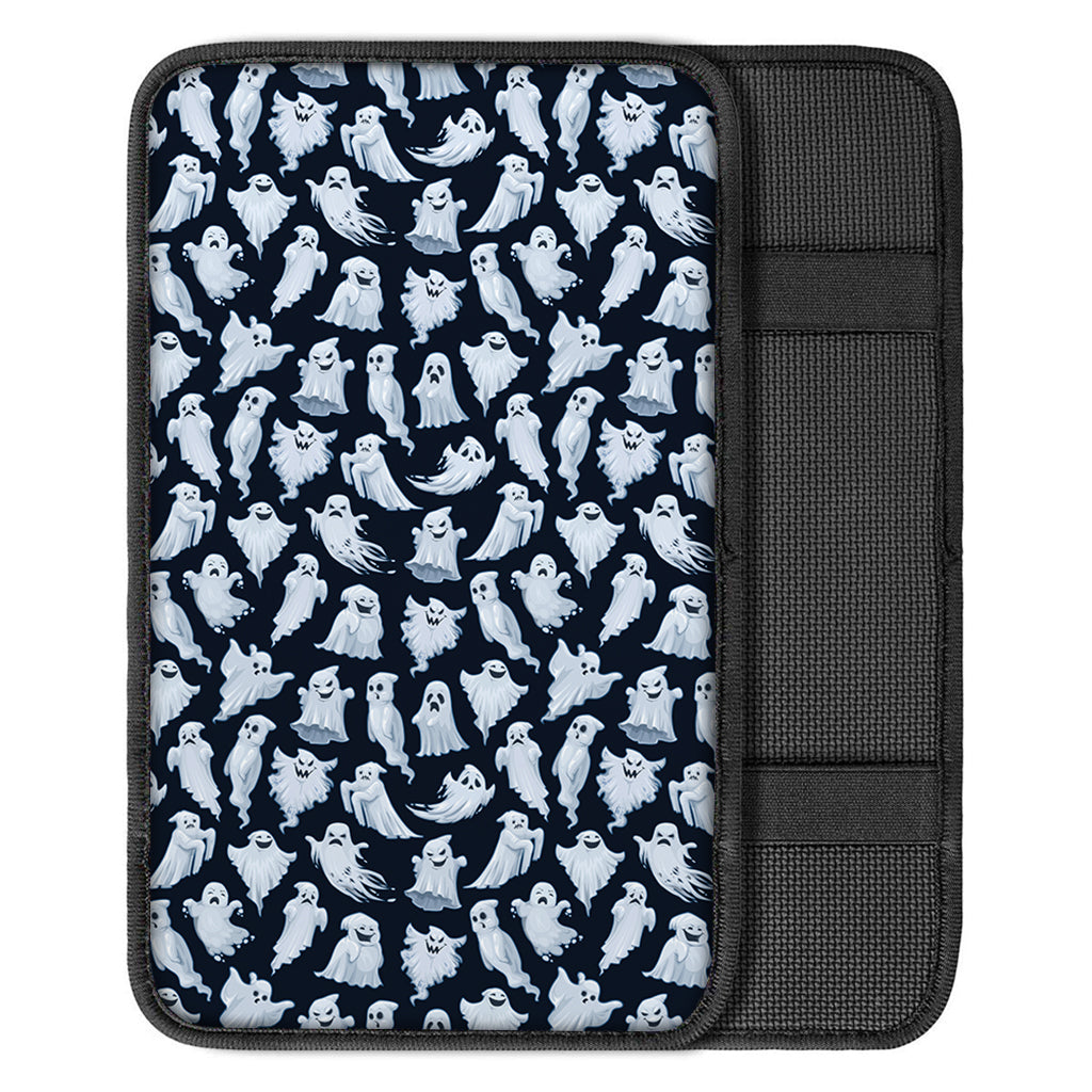 White Ghost Ghost Pattern Print Car Center Console Cover