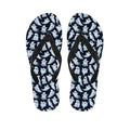 White Ghost Pattern Print Flip Flops