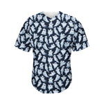 White Ghost Ghost Pattern Print Men's Baseball Jersey