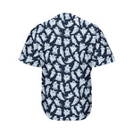 White Ghost Ghost Pattern Print Men's Baseball Jersey