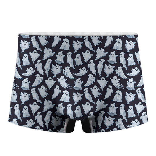 White Ghost Ghost Pattern Print Men's Boxer Briefs