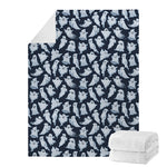 White Ghost Pattern Print Blanket