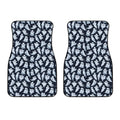 White Ghost Pattern Print Front Car Floor Mats