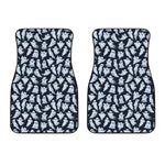 White Ghost Pattern Print Front Car Floor Mats