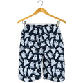 White Ghost Pattern Print Men's Shorts