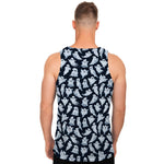 White Ghost Pattern Print Men's Tank Top