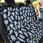 White Ghost Pattern Print Pet Car Back Seat Cover