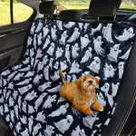 White Ghost Pattern Print Pet Car Back Seat Cover