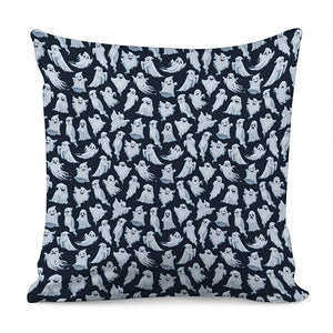 White Ghost Pattern Print Pillow Cover