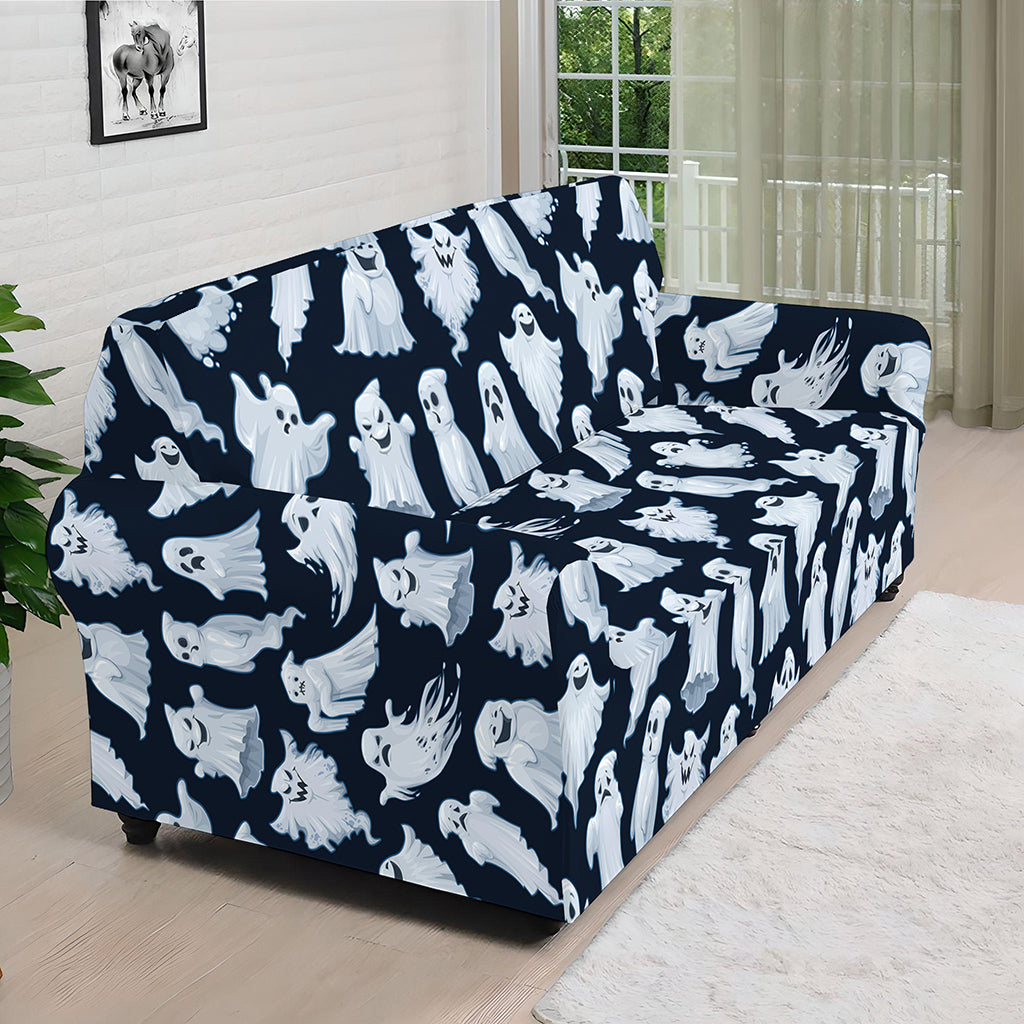 White Ghost Pattern Print Sofa Cover