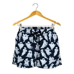 White Ghost Pattern Print Women's Shorts