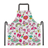 White Girly Unicorn Pattern Print Apron