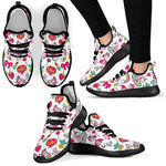 White Girly Unicorn Pattern Print Mesh Knit Shoes GearFrost