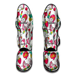 White Girly Unicorn Pattern Print Muay Thai Shin Guard