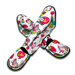White Girly Unicorn Pattern Print Muay Thai Shin Guard