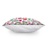 White Girly Unicorn Pattern Print Pillow Cover