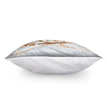 White Gold Grunge Marble Print Pillow Cover