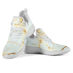 White Gold Marble Print Mesh Knit Shoes GearFrost