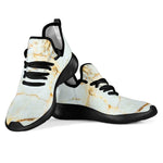 White Gold Marble Print Mesh Knit Shoes GearFrost