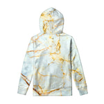 Natural Gold Marble Print Pullover Hoodie