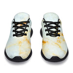 White Gold Marble Print Sport Shoes GearFrost