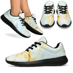 White Gold Marble Print Sport Shoes GearFrost