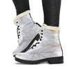 White Gold Scratch Marble Print Comfy Boots GearFrost