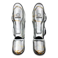 White Gold Scratch Marble Print Muay Thai Shin Guards