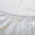 White Gold Scratch Marble Print Sofa Cover