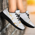 White Gold Scratch Marble Print Sport Shoes GearFrost