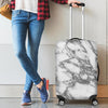 White Gray Marble Print Luggage Cover GearFrost