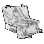 White Gray Marble Print Pet Car Back Seat Cover