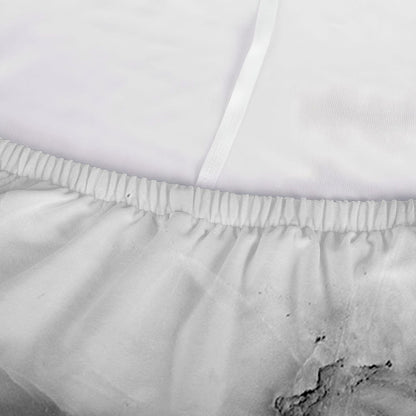 White Gray Marble Print Sofa Cover