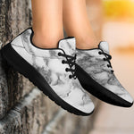 White Gray Marble Print Sport Shoes GearFrost