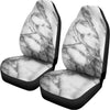 White Gray Marble Print Universal Fit Car Seat Covers