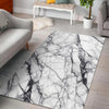 White Gray Scratch Marble Print Area Rug GearFrost