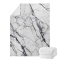 White Gray Scratch Marble Print Blanket