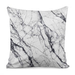 White Gray Scratch Marble Print Pillow Cover