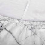 White Gray Scratch Marble Print Sofa Cover