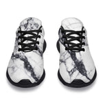 White Gray Scratch Marble Print Sport Shoes GearFrost