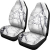 White Gray Scratch Marble Print Universal Fit Car Seat Covers