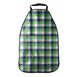 White Green And Blue Buffalo Plaid Print Car Seat Organizers