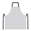 White Grey And Purple Tattersall Print Apron