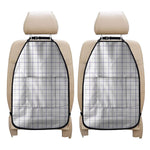White Grey And Purple Tattersall Print Car Seat Organizers